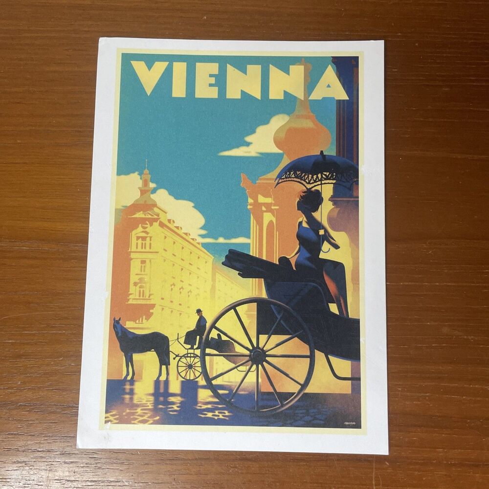 Vienna Small Pass Poster Postcard 7 X 5 Mad’s Berg